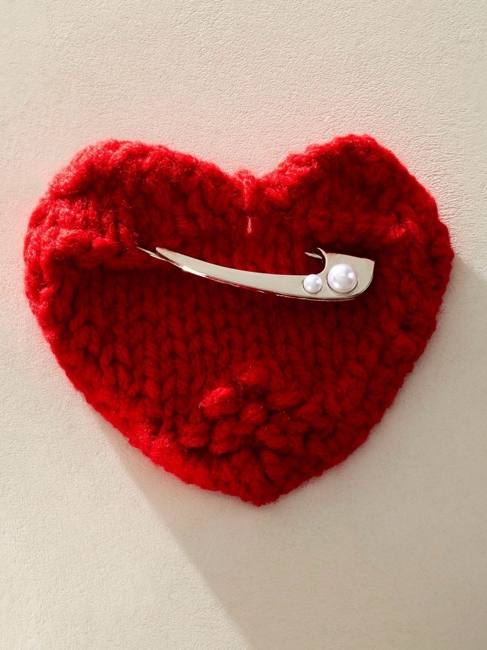 NWT Free People Heart Comet Brooch Red